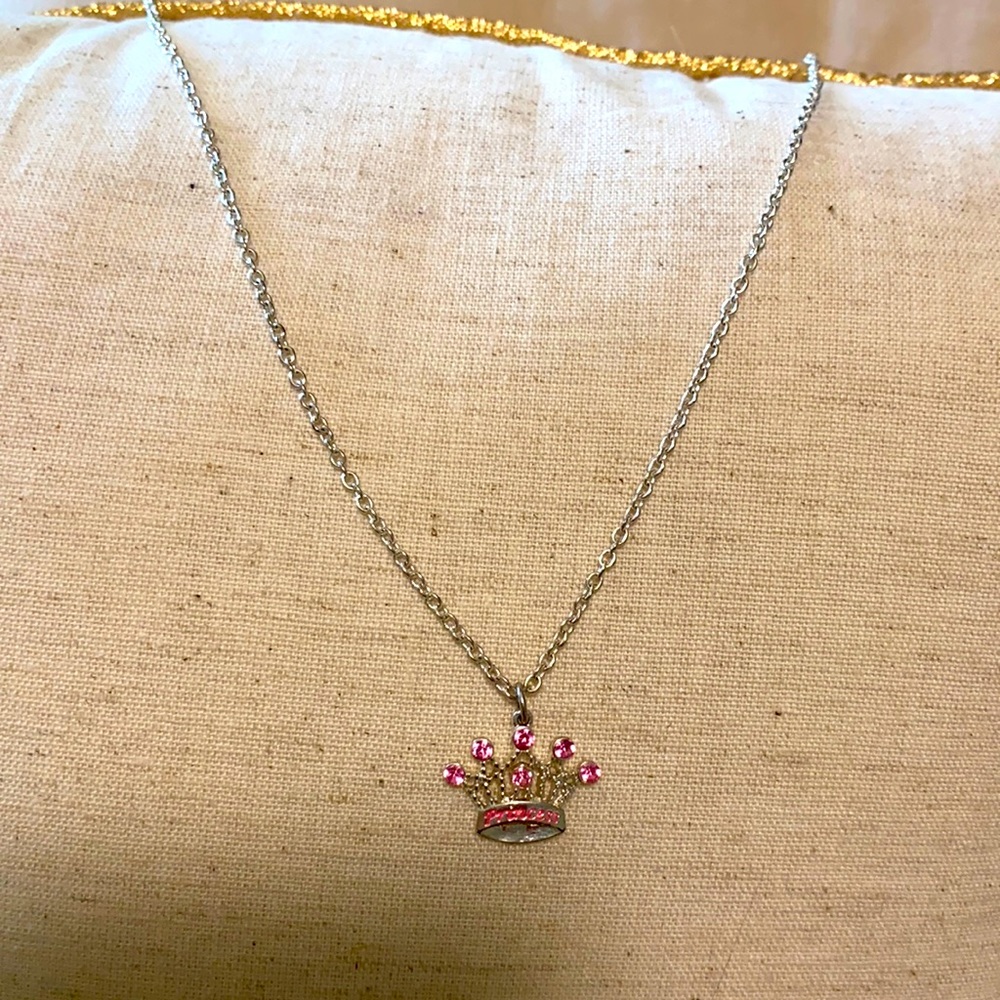 Claires Princess Crown Necklace